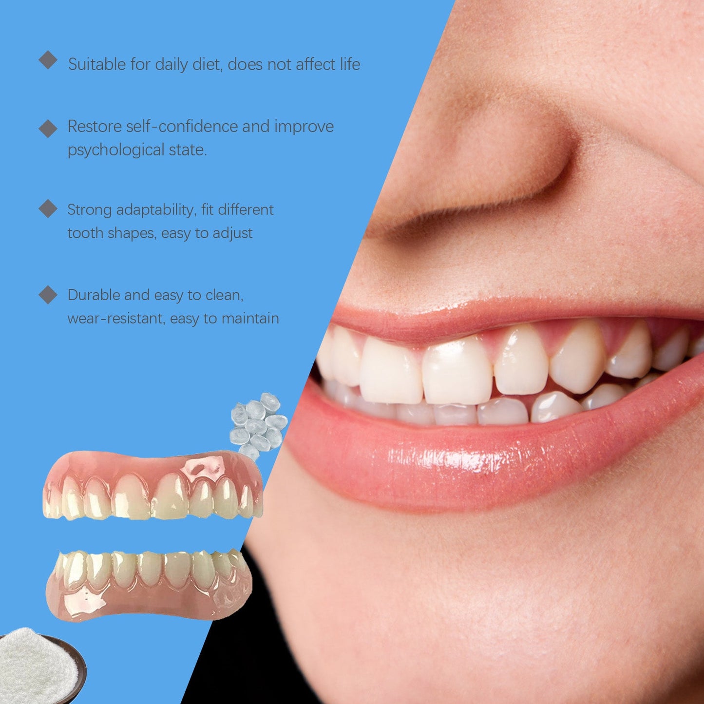 Modified Teeth Dentures American Dentures Modified Teeth Interdental Orthodontic Dentures - Korvel