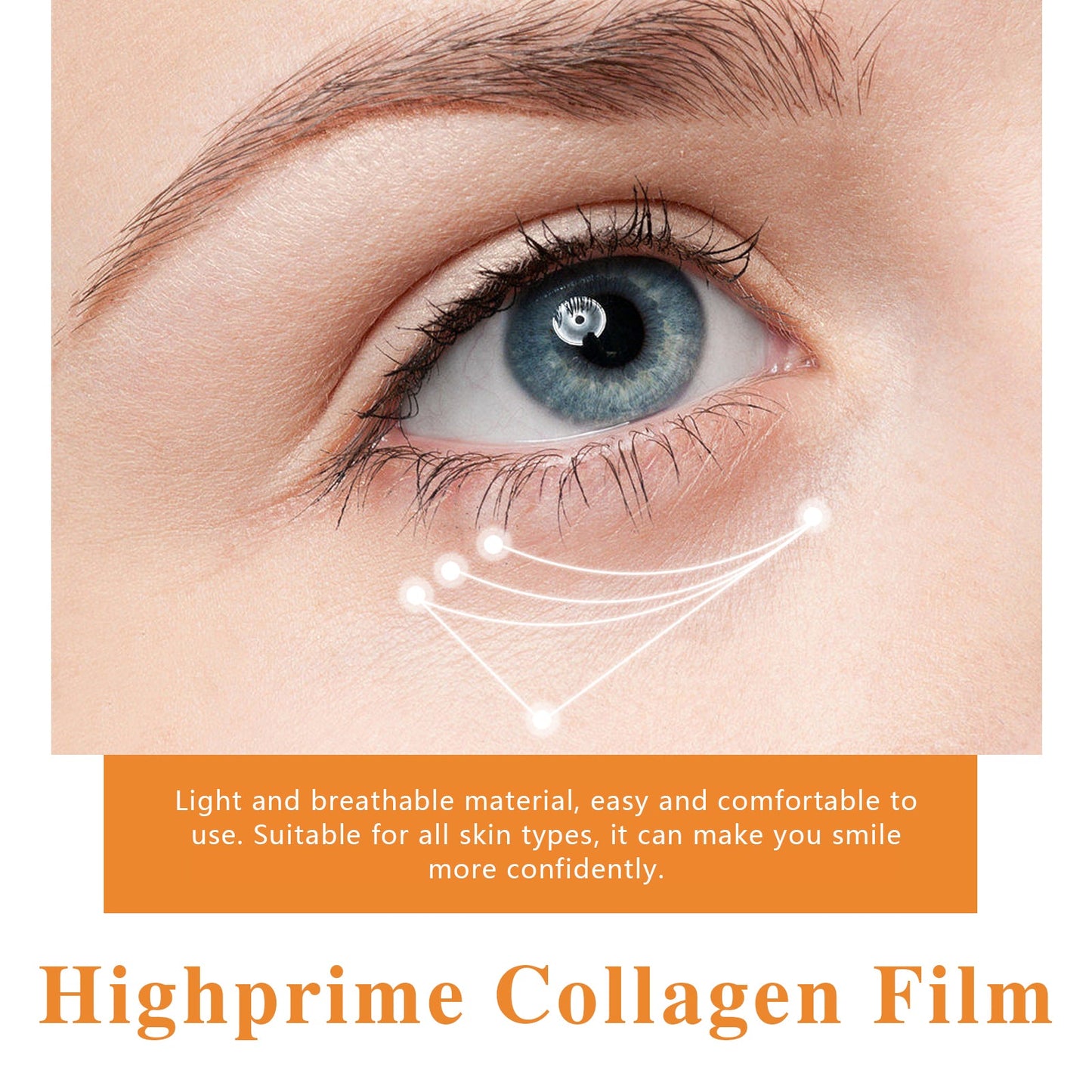 Highprime Collagen Film, Desalination Eye Fine Lines Crow's Feet Deep Black Rim Of The Eye Moist Firming Skin - Korvel