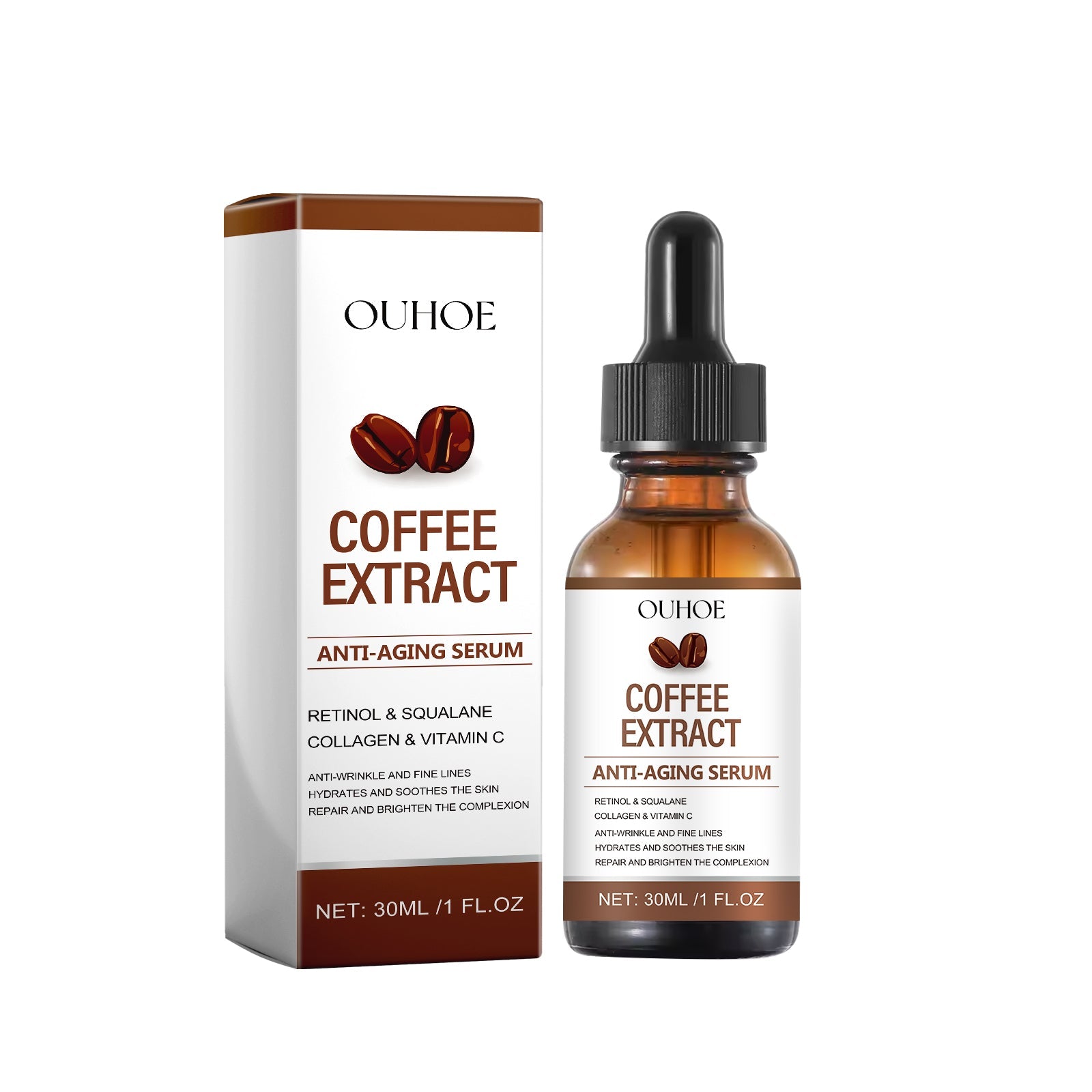 Caffeine Face Anti-Wrinkle Serum, - Korvel