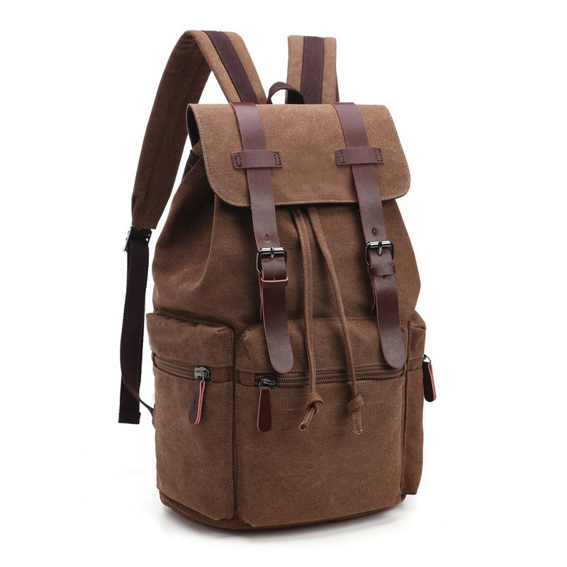 Durable casual large capacity travel bag computer backpack junior high school student school bag backpack Canvas - Korvel