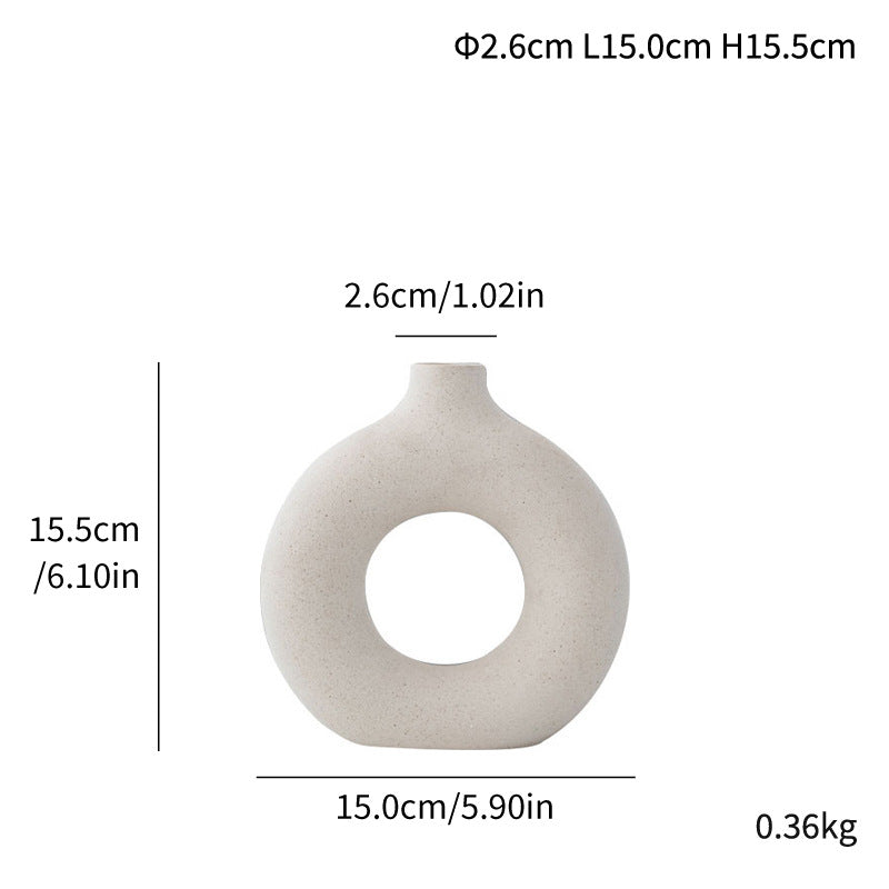 Vase en céramique émaillée à motifs - Accent décoratif moderne