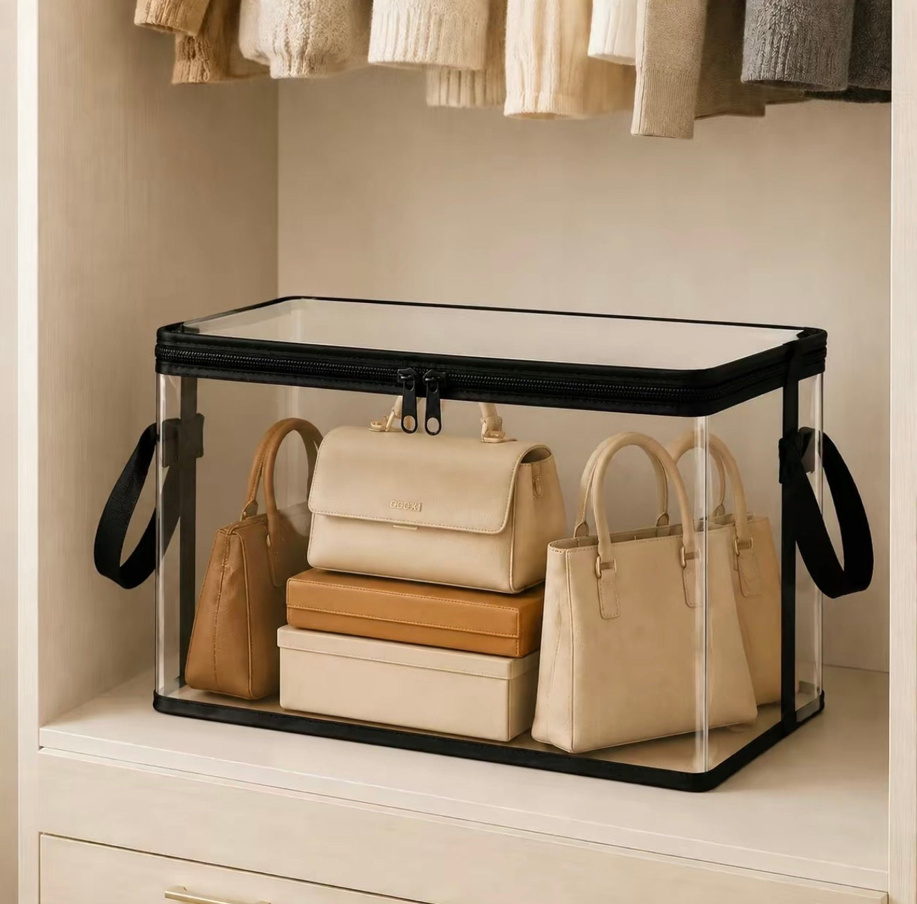 PlushNest Storage Box - Clear PVC Organizer