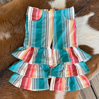 Vibrant Serape Ruffle Flares for Girls | Wrangler - Korvel