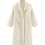 Double Breasted Cream Wool Coat for Women