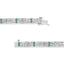Pulsera de eslabones de diamantes en corte princesa de oro blanco de 14 quilates