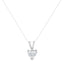 Collar de Péndulo de Diamante en Forma de Corazón de Oro Blanco de 14K