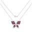 3.12 Carat Genuine Ruby Butterfly Pendant in Sterling Silver