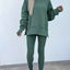 Conjunto de Sudadera Oversized con Abertura y Leggings Acanalados