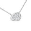 Collar de diamantes en forma de lágrima de oro blanco de 14K - 1/4 Cttw