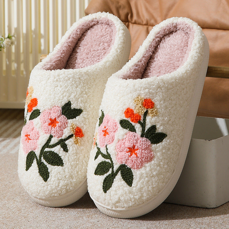 Colorful Floral Cotton Slippers for Cozy Comfort