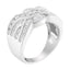 Anillo Bypass de Diamante en Oro Blanco de 10K - Talla 6-3/4