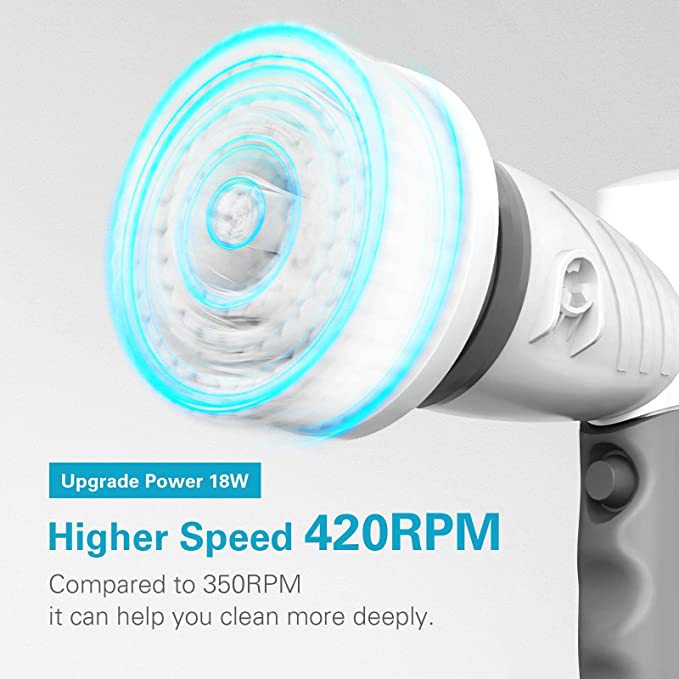 Household Kitchen Hand-Held Electric Dishwashing Brush Creative Bathtub Cleaning Brush Charging Rotary Mop - Korvel