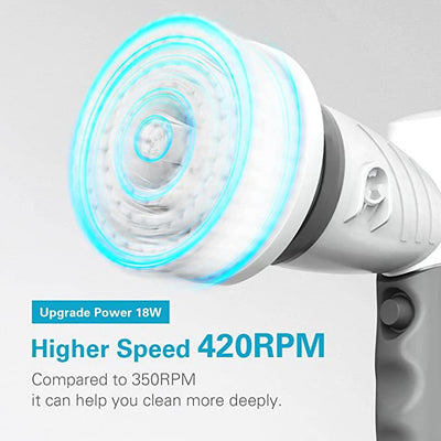 Household Kitchen Hand-Held Electric Dishwashing Brush Creative Bathtub Cleaning Brush Charging Rotary Mop - Korvel
