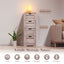 Floor Cabinet Wooden Storage Cabinet Home Office Living Room Bathroom Side Table Sturdy Modern 4 Drawers Grey - Korvel