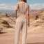 Tied Surplice Sleeveless Jumpsuit - Korvel