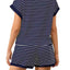 Striped Chic Plus Size Top & Shorts Set
