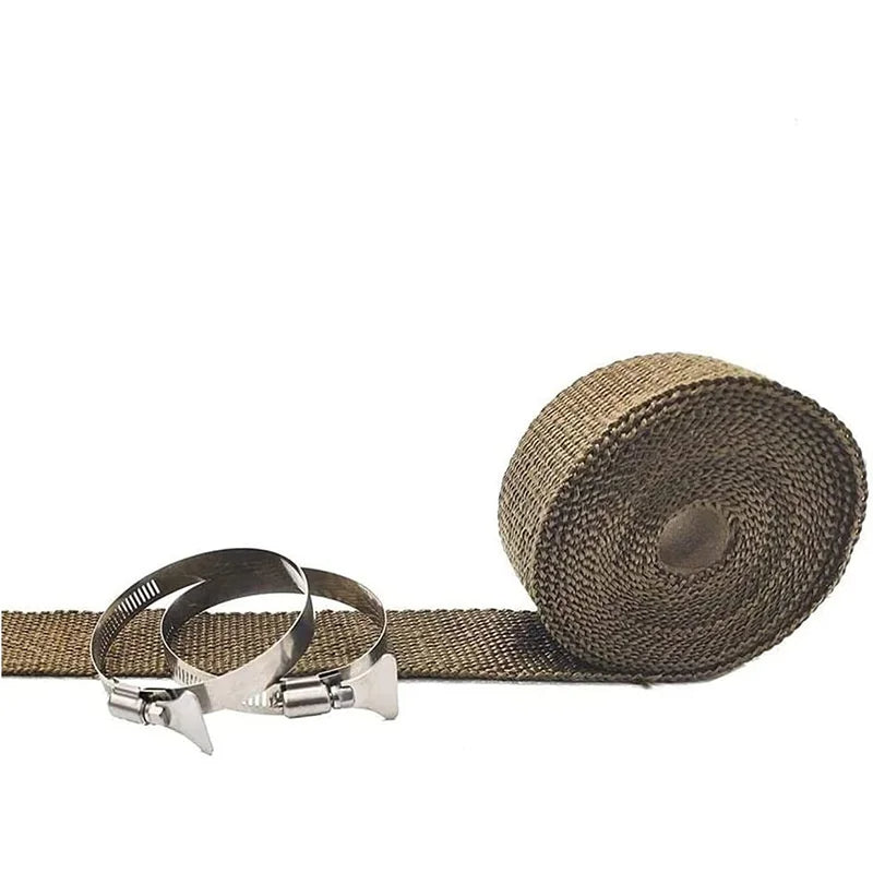 Adjustable Fireproof Stove Pipe Wrap with Clamps - 5m x 5cm