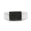0.30 Carat Genuine Black Diamond Sterling Silver Engagement Ring
