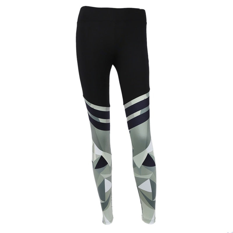 Leggings de Fitness à Rayures Camouflage Harajuku pour Femmes