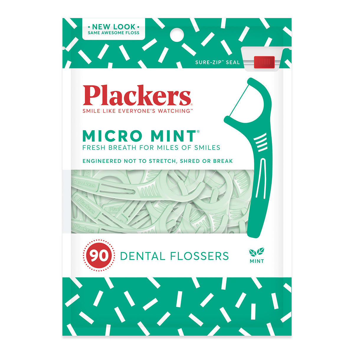 Piques à fil dentaire Plackers Micro Line - Saveur menthe fraîche