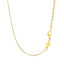 14k Yellow Gold Necklace with Polished Curved Bar Pendant