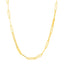 14k Yellow Gold Paperclip Chain Link and Gold Bar Necklace