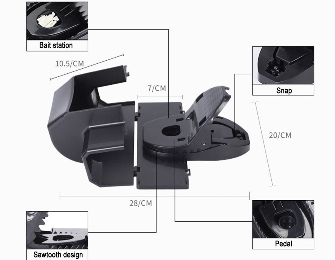 Safe Plastic Tunnel Rat Trap Humane Smart Rat Killer Cage Mice Rodent Animal Control Catch Bait Mouse Trap - Korvel