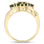 1.26 Carat Genuine Chrome Diopside Sterling Silver Engagement Ring