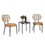 3 Pieces Of Luxury Outdoor Wicker Furniture - Patio Bistro Style Table And Chair Combination - Korvel