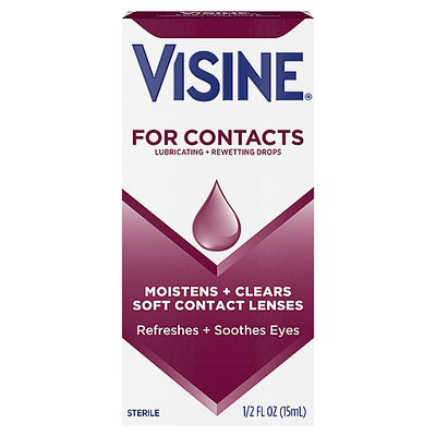 Visine For Contacts Sterile Lubricating Drops 0.5 oz