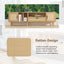Vine TV stand with 2 cabinets and 2 open shelves, suitable for TVs under 80 inches, with solid wood legs for TV cabinets - Korvel