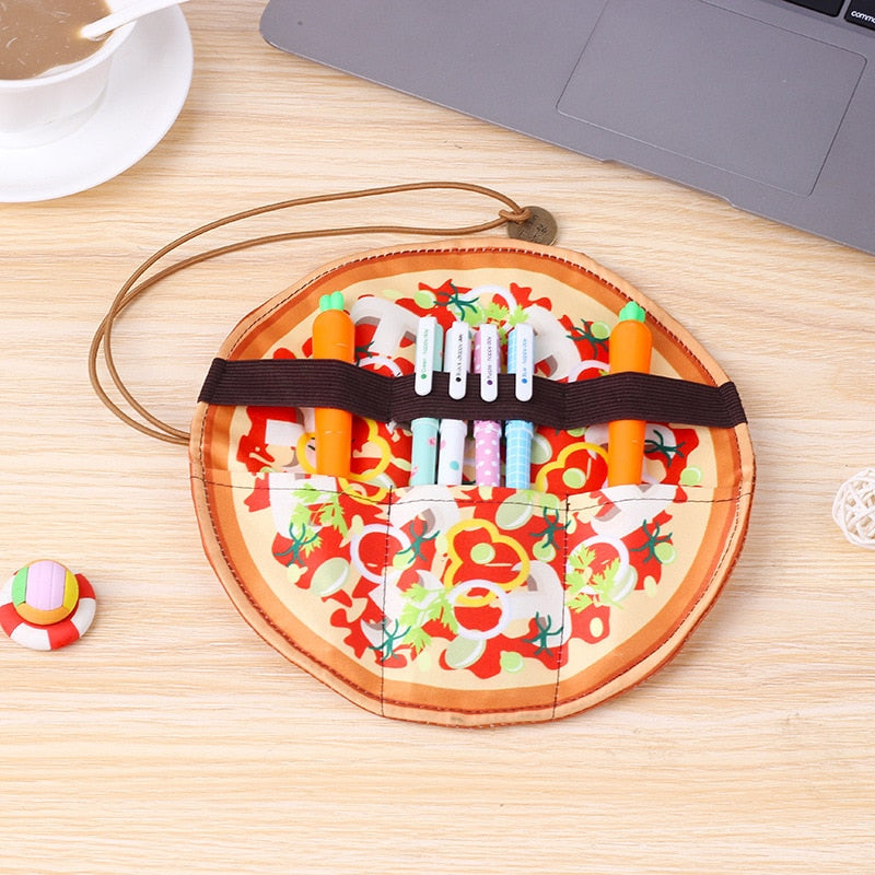Tricolor Cartoon Pencil Case for Students