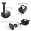 1.5W solar ground mounted fountain outdoor water pool water landscape wall mounted nail style miniature fountain - Korvel
