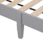 Twin Bed with Column-Decoration Headboard, with Bed Slats,Grey - Korvel