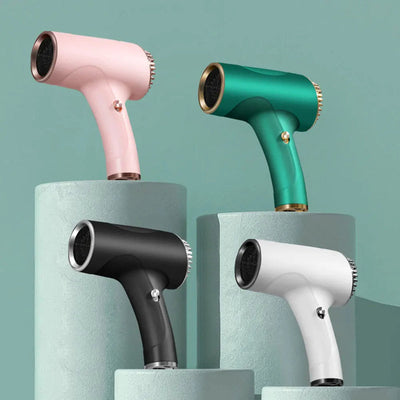2600mAh Cordless Anion Blow Dryer Portable Hair Dryer 40/500W USB Rechargeable Powerful 2 Gears for Household Travel Salon - Korvel