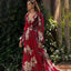 Winter New  Style V-Neck Long Sleeve Four-Way Stretch Printed Flared Dress - Korvel