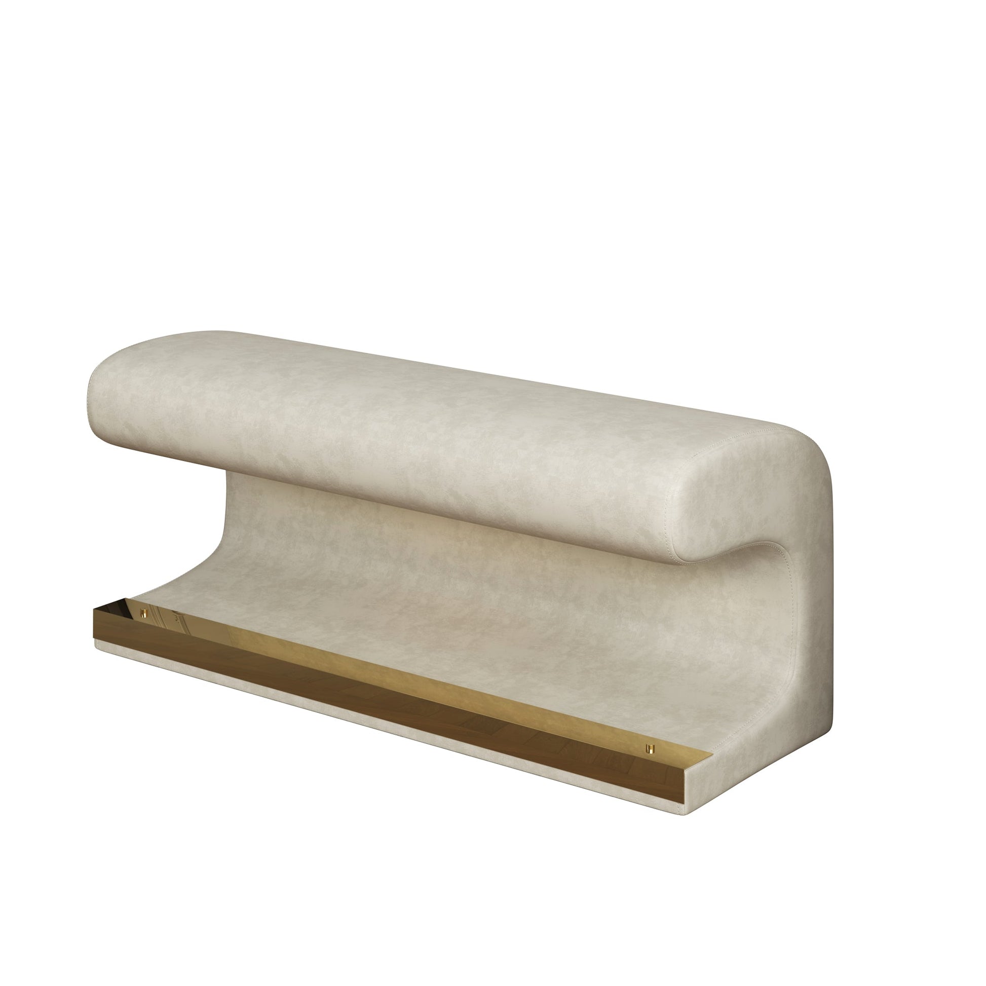 Entryway Bench Leather Upholstered Ottoman with LED sensor light for living room ,bedroom,end of bed ，Beige - Korvel