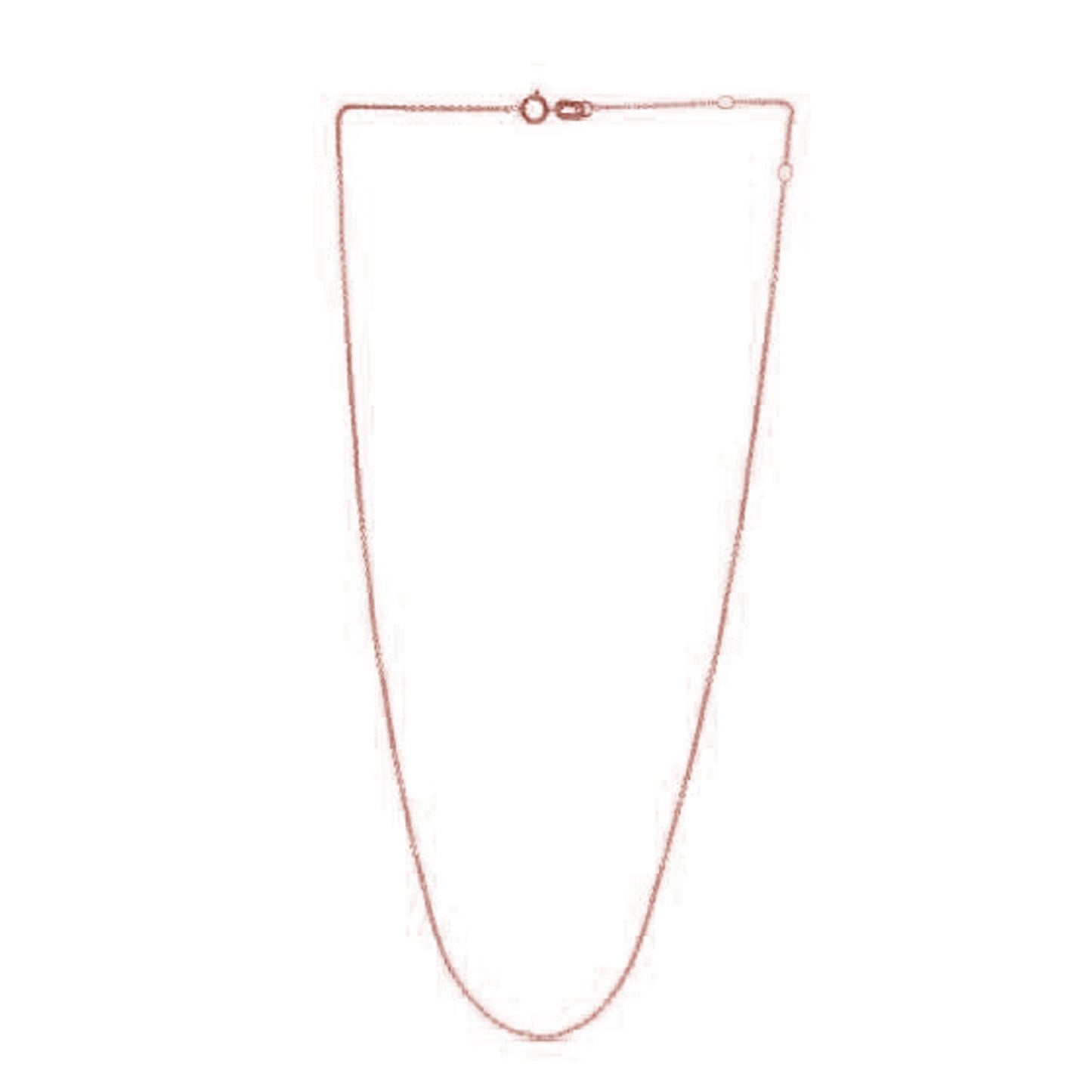 14k Rose Gold Adjustable Cable Chain Necklace