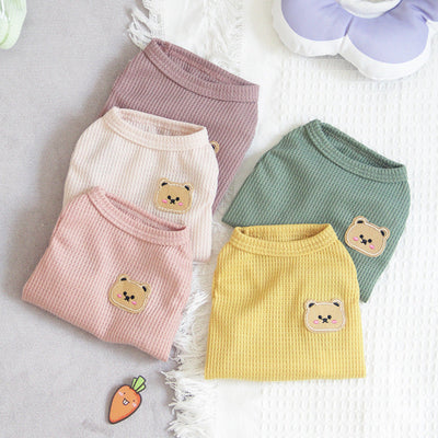 Thin Sleeveless Vest Small Dog Teddy Pomeranian Bears Pet Cat Dog Clothes - Korvel