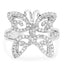 0.58 Carat Genuine White Diamond Sterling Silver Engagement Ring