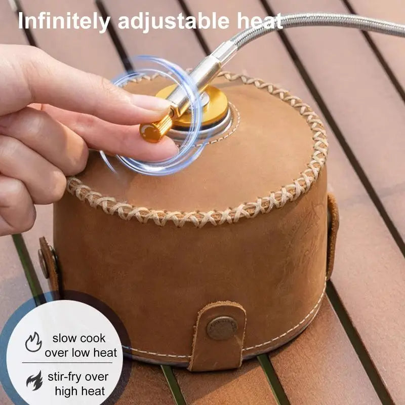 Brûleur à gaz portable pour camping avec sac de transport