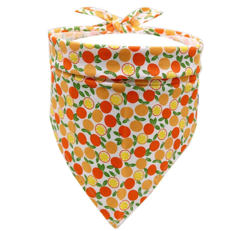 Bandana pour chien en coton premium style fruit