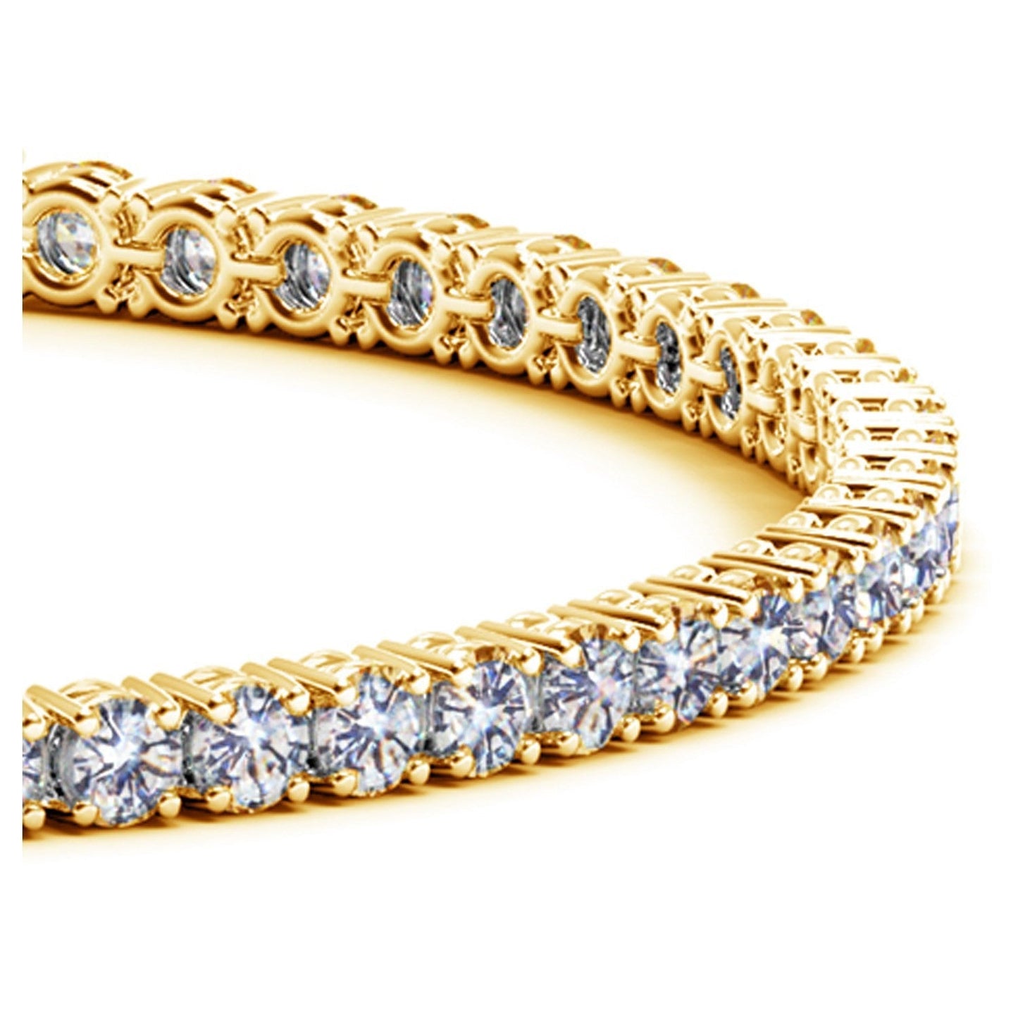 14k Yellow Gold Lab Grown Diamond Tennis Bracelet - 5 cctw