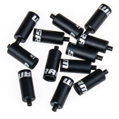 Ferrules de Aluminio de Punta Corta SRAM - 4/6mm, Negro, 100 Unidades
