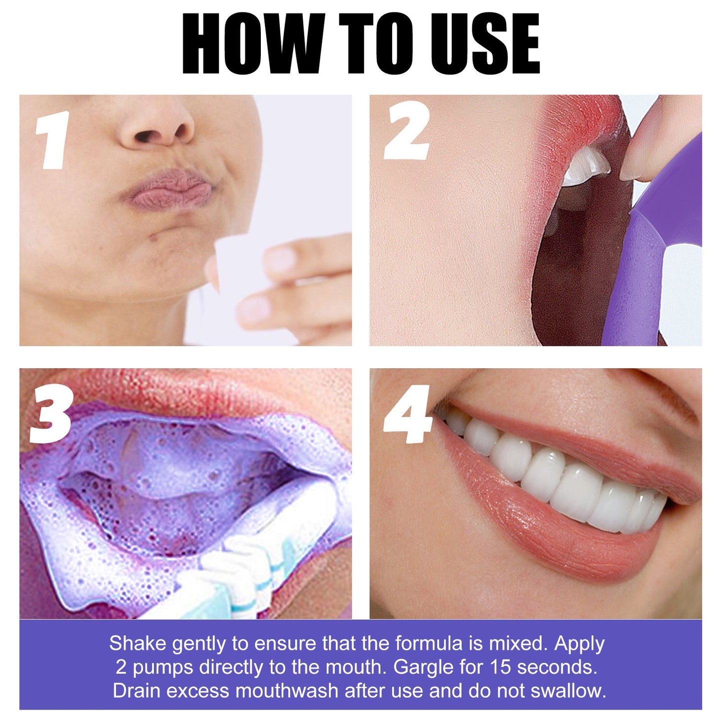 Mousse Dentaire V34 Teinte Violette pour Élimination des Taches