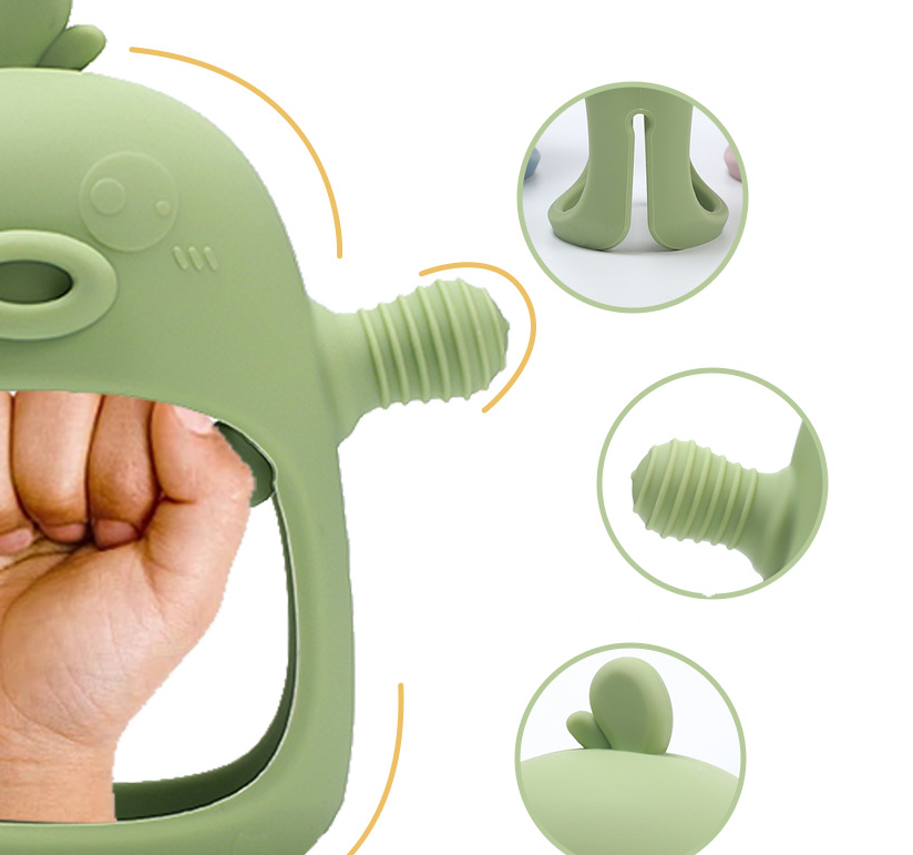 Baby Silicone Dental Gel Baby Teeth Grinding Stick Hand Protection Anti eating Hand Tool - Korvel