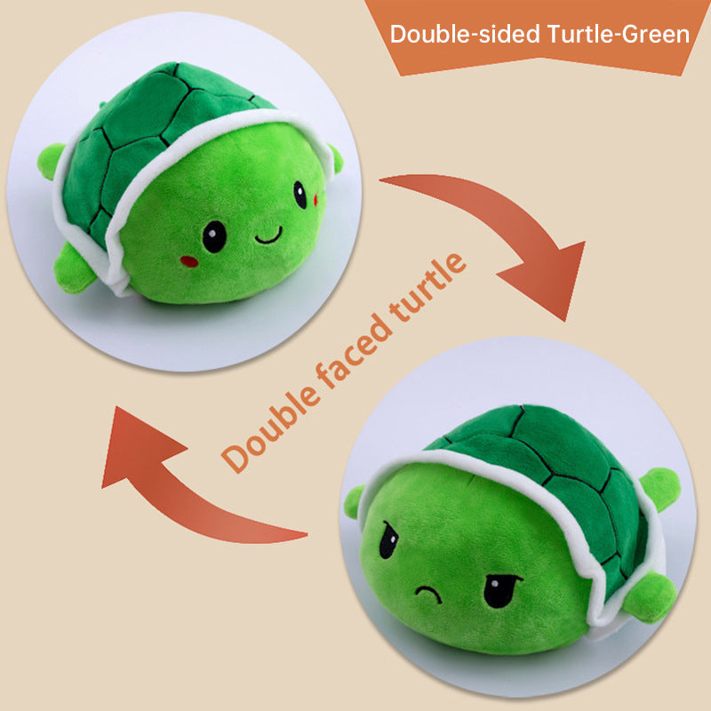 Flip Little Turtle Plush Toy Doll Double-sided Octopus Doll Flip Side Doll Toy - Korvel