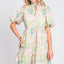 Floral Eyelet Lace Puff Sleeve Mini Dress
