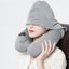 Premium Inflatable Travel Pillow with Hood for Comfort