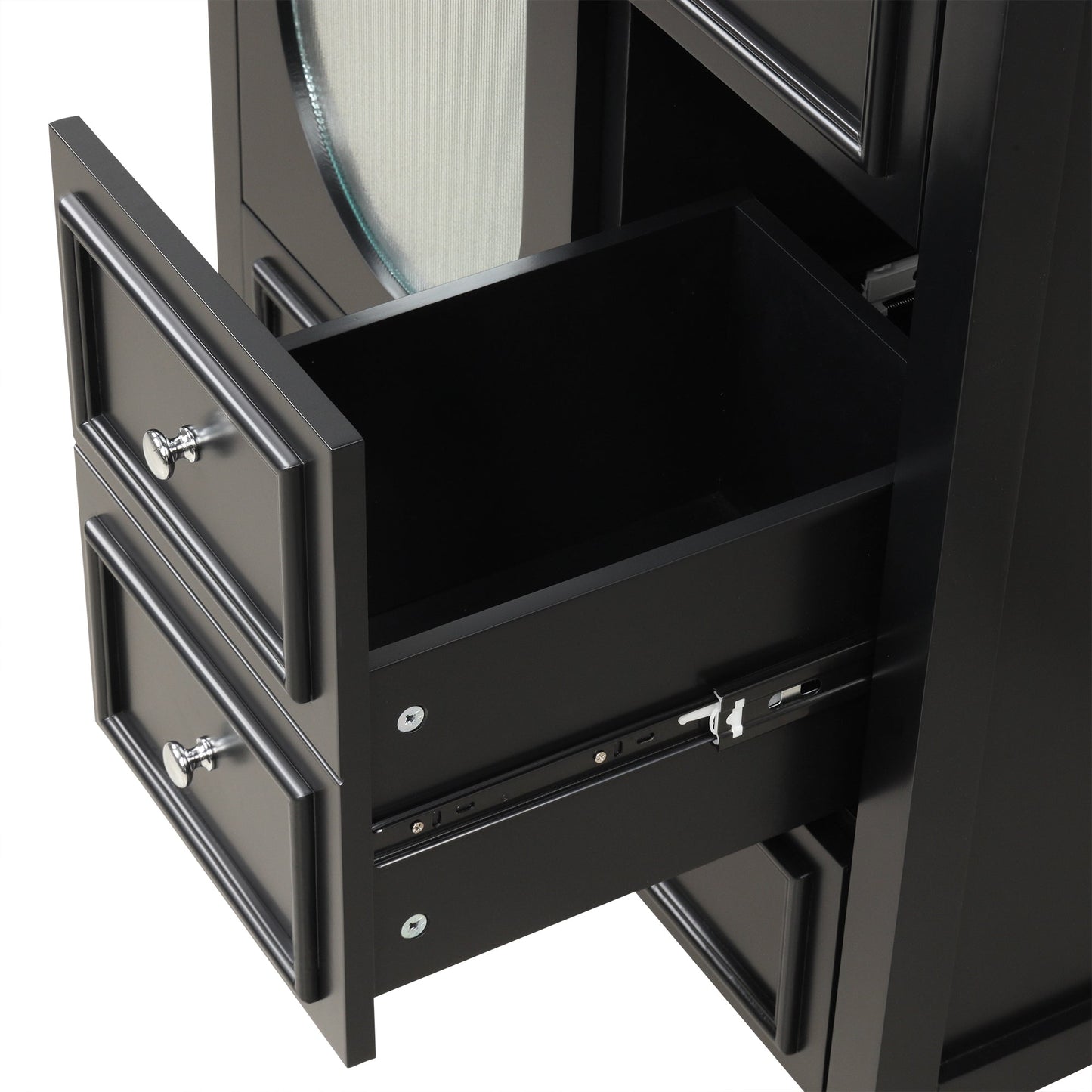 Meuble de salle de bain noir de 30" avec évier et rangement